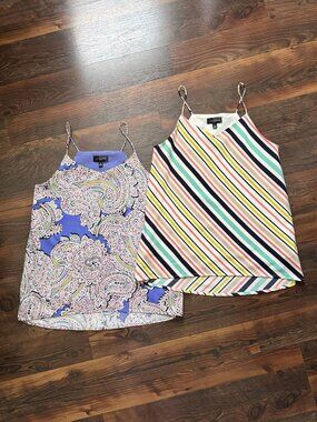 The Limited "Striped Swing" & "Blue Paisley" Camisole Tops
